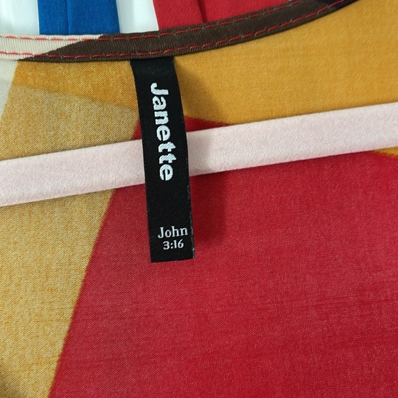 Asymmetric print midi dress - Picture 2 of 5